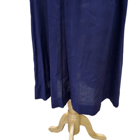 Vintage Jean Leslie Blue White Colorblock Dress Stripes Belted 1970s 70s Sz 16 - Picture 6 of 16